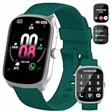 Qecnato Reloj Inteligente Hombre Mujer, Smartwatch 1.95'' Pantalla Curva, Bluetooth Smart Watch 112+ Modos Deportivos Pulsera Actividad, IP68 Impermeable para iOS Android, Verde