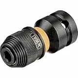 DeWalt DT7508-QZ - Adaptador para Llaves de Vaso de Impacto de 1/2' a 1/4', Amarillo/Negro, 5.1 cm