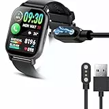 Lamshaw Cargador magnético compatible con WeurGhy Y6 Smartwatch,Cable magnético cargador cable reloj inteligente USB 3,3 ft compatible con WeurGhy/Hoxe/Aycy Y6 1,85 pulgadas Smartwatch (Negro)
