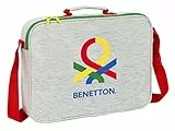 Safta M385, Benetton Pop-Cartera Extraescolares, Maletín Portatodo, Bandolera, Cómoda y Versátil, Calidad y Resistencia, 38x6x28 cm, Color Gris Unisex niños, Estándar