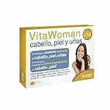 Complemento Alimenticio con Vitaminas, Minerales, Aminoácidos y Extractos de Bambú y Mijo - VitaWoman Cabello, Piel y Uñas - 30 Comprimidos - Contribuye a Mantener el Cabello, Piel y Uñas - Eladiet