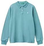 United Colors of Benetton Maglia Polo M/L 3089c300z Camisa, Verde, 120 cm para Niños
