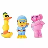 Pocoyó - Pack de 3 Figuras de Plástico para Baño Al Agua con Pocoyó TO77200, Juguetes de Plástico Flotantes para Niños Pequeños, Diversión Segura y Creativa en el Agua.