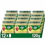 Hero Solo Bio Tarritos de Pera y Manzana 100% Ecológico, con Ingredientes Naturales para bebés desde los 6 meses - Pack de 12 x 120 g