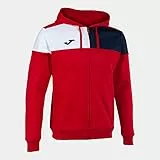 Joma Chaqueta con capucha crew v rojo marino blanco