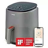 Cosori Freidora de Aire Inteligente 75-230℃, Air Fryer con 7 Programas, Pantalla Táctil Digital, 30 Recetas de APP, Freidora sin Aceite 3,8L Apta para Lavavajillas, Amazon Exclusive, 1500W