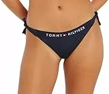 Tommy Hilfiger Braguita de Bikini para Mujer Side Tie Cheeky Bikini para Anudar en los Laterales, Azul (Desert Sky), L