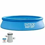 Intex 55237 - Piscina Hinchable, Ø244x61 cm, 1.942 litros, Piscina Redonda, con depuradora Cartucho, 1.250 litros/Hora, Filtro Cartucho Tipo H, para 2 Personas