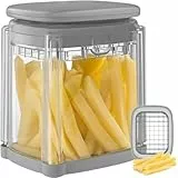 Vihoom Cortador de Patatas, Corte Rápido Corta Patatas con Cuchillas de Acero Inoxidable de 10x10 mm, Cortador de Verduras Multifuncional para Patatas Fritas, Pepino, Zanahoria, Cebolla y Fruta