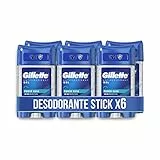 Gillette Clear Gel Antitranspirante Y Desodorante Power Rush Para Hombre, 70 ml x 6
