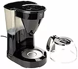 Melitta Easy II 1023-02 - Cafetera de goteo con jarra de vidrio y portafiltros aptos para lavavajillas, cafetera de filtro antigoteo, máquina de café para hasta 10 tazas, 1,25 L, negro