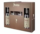 Protos Serie Privada – Estuche regalo con copas - Vino Tinto Crianza Ribera del Duero 2 botellas 75cl, Variedad Tempranillo