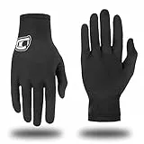 BORLENI Guantes Interiores Antisudor Delgados Secan Rápido Elasticidad Ultraligero Facilidad de Poner y Quitar en 1 Segundo, para Ciclismo Correr Acampar Senderismo Esquiar, Talla única Negro