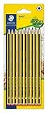 Staedtler Noris 120-2BK10D, Lápices de madera certificada, Color Negro ,10 Unidad (Paquete de 1)