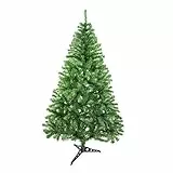SOLAGUA Árbol de Navidad Artificial C/Efecto Brillo, Arboles con Hojas de Espumillón 120cm a 210cm de Primera Calidad, Súper Natural con el Soporte Incluído.(Verde Brillo, 120cm 184Tips)