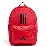 adidas Unisex Adulto Classic Three Stripes Backpack Back TO School, Pure Ruby/Black, One Size