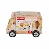 Fisher-Price Camión heladería, Juguete de imitación con 8 Bloques de Madera con certificación FSC, Encaja los Helados en el Coche, Inspirado en Montessori, Regalo para bebés +18 Meses, HXT86