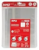 APLI 16913 - Forro de libros con solapa ajustable de polipropileno. Medida 29 x 53 cm, 75 µ. Pack de 5 u.