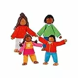 GOKI- Familia de Colores Flexibles Muñecos bebé, Multicolor, 9-11 cm (51495)
