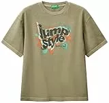 United Colors of Benetton T-Shirt 3pcmc10n7 Camiseta, Verde, 130 cm para Niños