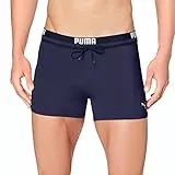 PUMA Logo Men's Swimming Trunks, Bañador para Hombre, Marina, L