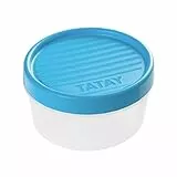 Tatay Fiambrera de Alimentos, Hermética, 0.5L de Capacidad, Tapa de Rosca, Libre de BPA, Apto Microondas y Lavavajillas, Color Azul. Medidas: 12 x 12 x 6,6 cm