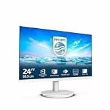 Philips 241V8AW - Monitor Full HD de 24 Pulgadas, Altavoces Integrados, (1920x1080, 75 Hz, VGA, HDMI), Blanco