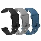 Lamshaw 5 Piezas Correas de Silicona Compatible con WeurGhy/Hoxe/Aycy/Csasan/Poounur Y6 1.85' Correas, Correa Deportivas Suave de Repuesto para Mujeres y Hombres (3Piezas Hombre)