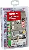 fischer - Maletin de tacos duopower Meisterbox - Incluye Tacos Pared 6x30, 8x40 y 10x50 (132 Uds)