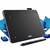 UGEE S640 Tableta gráfica de dibujo digital ultradelgada portátil con función de inclinación de lápiz óptico sin batería 8192 Sensibilidad a la presión Compatible con Windows/Mac/Linux/Android