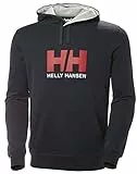 Helly Hansen Hombre Sudadera con Capucha HH Logo, Azul Marino, M