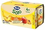 Hero Baby - Tarritos de Frutas Variadas, Sin Almidón, Sin Azúcares Añadidos, 100% Ingredientes Naturales, para Bebés a Partir de los 4 Meses, Pack de 6x190g