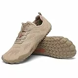 SAGUARO Barefoot Zapatillas de Trail Hombre Mujer Zapatos de Deporte Transpirable Antideslizante Calzado Minimalistas Marrón 37 EU