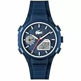 Lacoste Reloj de Cuarzo Multifuncional Analógico-Digital para hombre Colección LC33 Collection con Correa en silicona