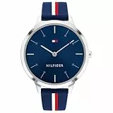 Tommy Hilfiger Reloj Analógico de Cuarzo para Mujer con Correa de Silicona Azul - 1782499