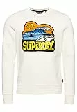 Superdry Vintage Travel Sticker Crew M2012460A Desert Bone Off White M Hombre