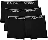 Calvin Klein Pack de 3 Calzoncillos Bóxer para Hombre Low Rise Trunk Algodón Elástico, Negro (Black), L