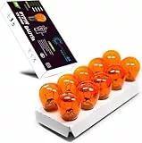 LIGHTWORLD24 10 x PY21W lámpara indicadora bombilla indicadora 12V lámpara de bola amarilla naranja BAU15s lámpara de coche S25 21W bombilla indicadora de luz