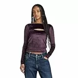 G-Star Para Mujer Top Cut-Out Slim Boatneck, Púrpura (lt maze D23811-D422-8880), M