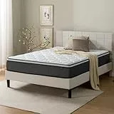 Zinus Tight Top - Colchón ortopédico de muelles ensacados de 140 x 200 cm, con dureza Media, Acolchado Reciclado y Espuma de Alta Densidad para Mayor Comodidad, Altura 25 cm, Certificado Öko-Tex