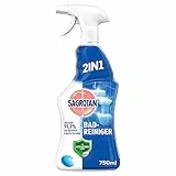 Reckitt Sagrotan - Limpiador de baño 2 en 1 con película antisuciedad para una higiene fiable en el baño, 1 botella pulverizadora de 750 ml