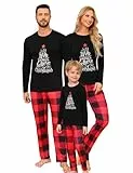 Conjunto Pijamas Juego Familia de Navidad, Pijama Navidad Familiar 2023 con Camiseta de Manga Larga y Pantalones Largo | Conjunto de Pijamas Navideños para Papá, Mamá, Niños,