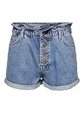 Only Onlcuba Life Paperbag Dnm Shorts Dot005 Pantalones Cortos, Medium Blue Denim, S para Mujer