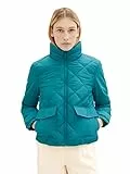 Chaqueta acolchada de mujer TOM TAILOR con cuello alto y bolsillos, Verde (21178-siempre verde), XXXL