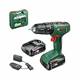 Bosch Home and Garden taladro percutor a batería EasyImpact 18V-40 (2 baterías de 2,0 Ah, sistema de 18 V, en maletín de transporte)