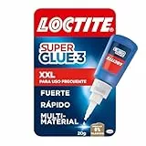 Loctite Super Glue-3 XXL, pegamento universal triple resistencia, adhesivo para uso intensivo, pegamento instantáneo, transparente y extrafuerte, 1x20 g