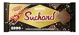 Suchard Turrón de Chocolate Negro con Arroz Inflado, Tradicional Delicia Navideña, Crujiente y Dulce - 230 g