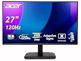 Acer EK271 G Monitor de 27 Pulgadas (69 cm) Full HD, IPS, 120 Hz HDMI, 75 Hz VGA, 4 ms (GTG), HDMI 1.4, VGA, AdaptiveSync