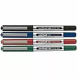 Uni-Ball UB-150 Tinta Líquida Bolígrafo - Fine 0.5mm Punta - Negro, Azul, Verde, Rojo - Paquete de 4