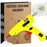 3JG® Pistola Silicona Caliente, Pistola de Pegamento Caliente, 20W Pistola de Pegamento con 60pcs Barras, Juego de Pistola de Silicona Para la Escuela Arte de Bricolaje Calentamiento Rápido.